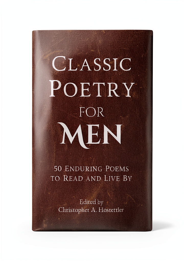 'Christopher Hostettler Poetry Anthology eBook cover on a Kindle device'