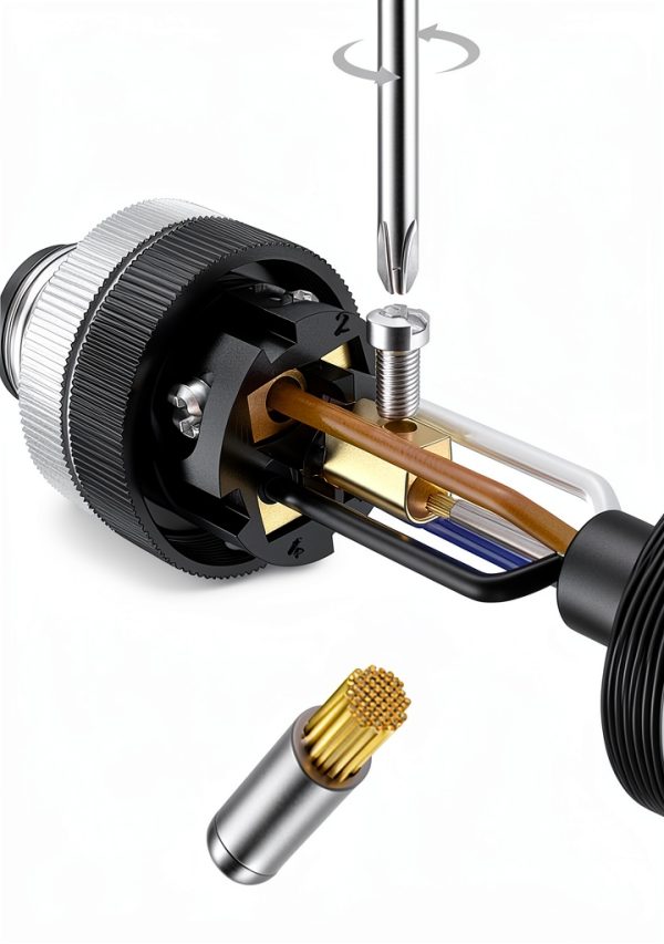 FOWIUNYE M12 4 Pin Connector Industrial Sensor Screw Joint-1