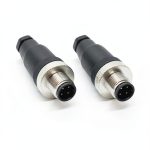 FOWIUNYE M12 4 Pin Connector Industrial Sensor Screw Joint-0