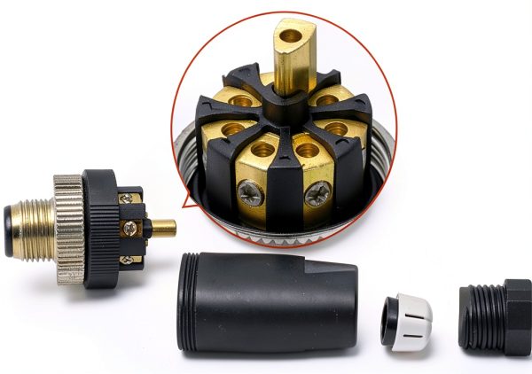 FOWIUNYE M12 8 Pin Male Connector Industrial Signal Aviation-1