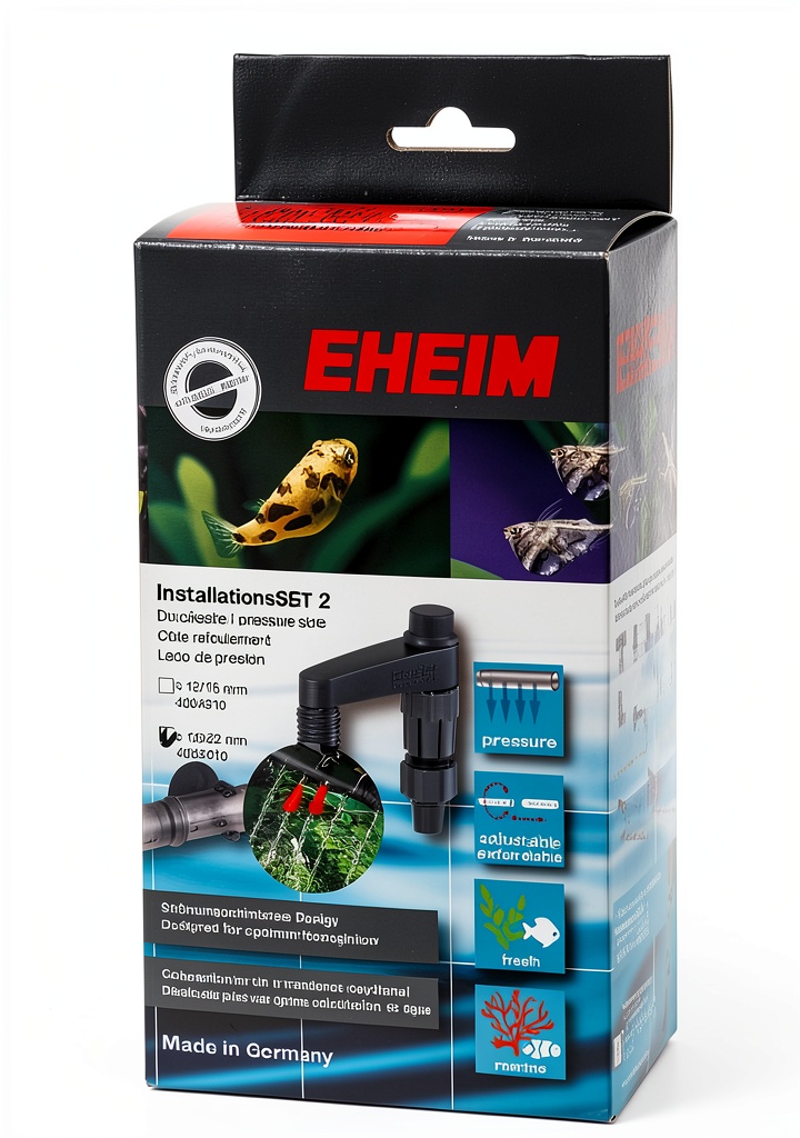 Installing Eheim pump adapter quick‑release design on a wooden desk