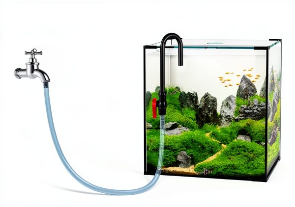 MiOYOOW Aquarium Water Changer Hook Filler PVC Flow Control Tube-4