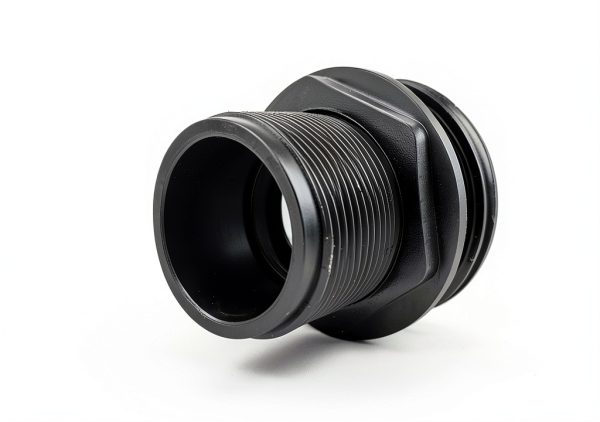 Lifegard Bulkhead Fitting 1 inch Slip PVC Black Aquarium Connector-1