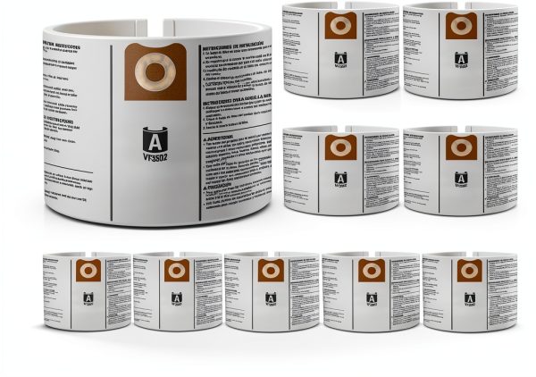 VF3502 Replacement Bags 15 Pack WHI GN 16 Gallon Shop Vac Reusable-8
