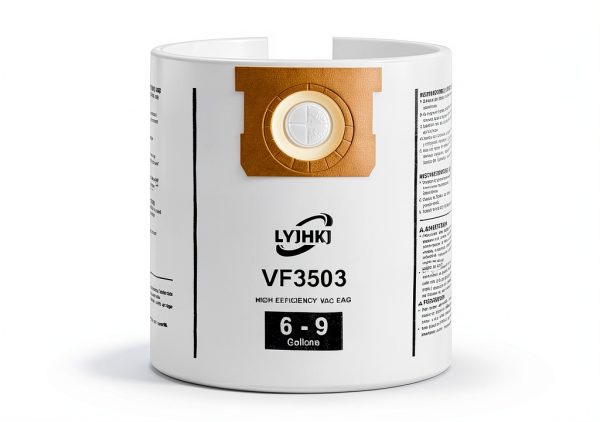 5 Pack VF3503 Repalcement Shop Vac Filter Bags Compatible with Ridgid 6-9 Gallon Wet/Dry Vacs, Size B High-Efficiency Double-Layer Vacuum Filter Bags-0