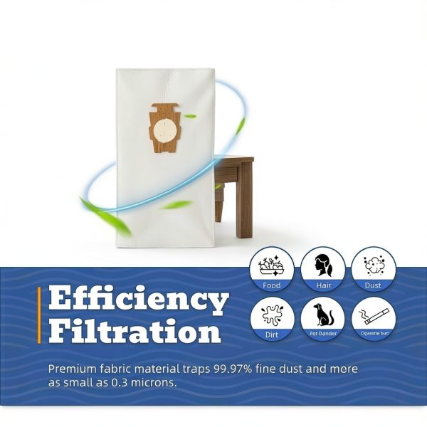 ATXKXE Kirby Vacuum Filter Bags 6 Pack 204814 Non Woven White-3