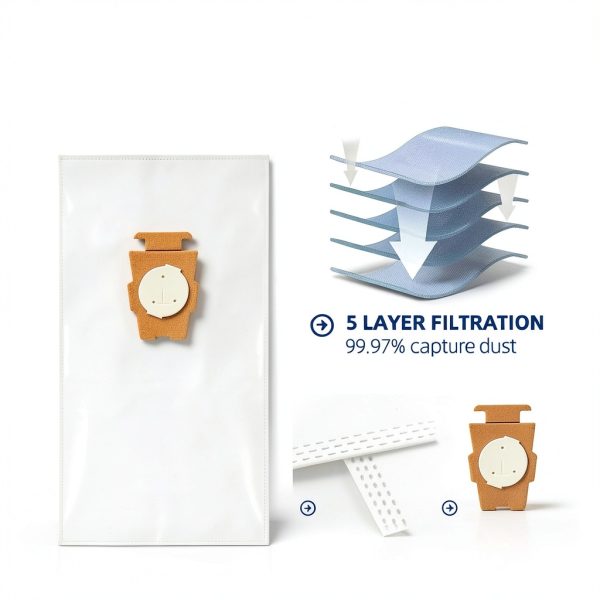ATXKXE Kirby Vacuum Filter Bags 6 Pack 204814 Non Woven White-4