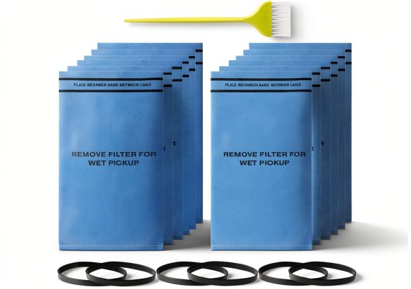 12 Pack Wet Dry Vac Filter Bags Replacement for Stinger MultiFit VF2000 / WORKSHOP WS01025F / Craftsman 9-38737, compatible with Select 2-1/2-Gallon to 5-Gallon Stinger Husky Bucket Head Shop Vacuums-0