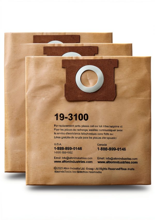 3 Pack STANLEY Filter Bag 19-3100, for 5-8 Gallon Wet/Dry Vacuum, Compatible with STANLEY SL18115 SL18115P SL18116 SL18116P SL18117 SL18701P-10A SL18410P-5A SL18410-5B and Porter-Cable PCX18406-5B-0